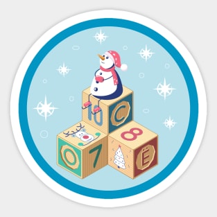 Christmas snowman Sticker